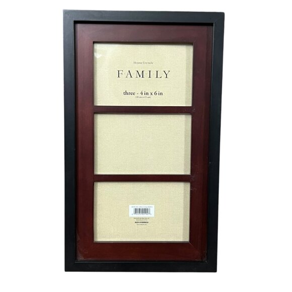 HomeTrends Family‎ Collage Picture Frame With Three 4"x6" Openings - Picture 3 of 6